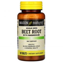 Mason Natural, Beet Root with Magnesium, 100 Tablets