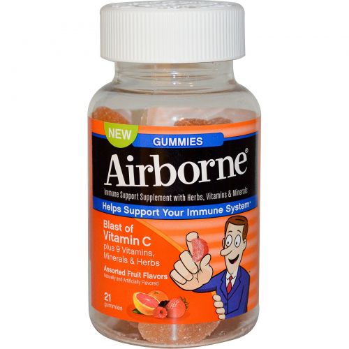 AirBorne, Gummies, Assorted Fruit Flavors, 21 Gummies