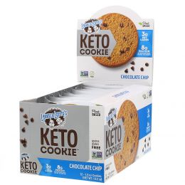 Lenny & Larry's, Keto Cookies, печенье для кетодиеты, с кусочками шоколада, 12 шт. по 45 г (1,6 унции)