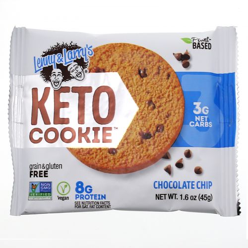 Lenny & Larry's, Keto Cookies, печенье для кетодиеты, с кусочками шоколада, 12 шт. по 45 г (1,6 унции)