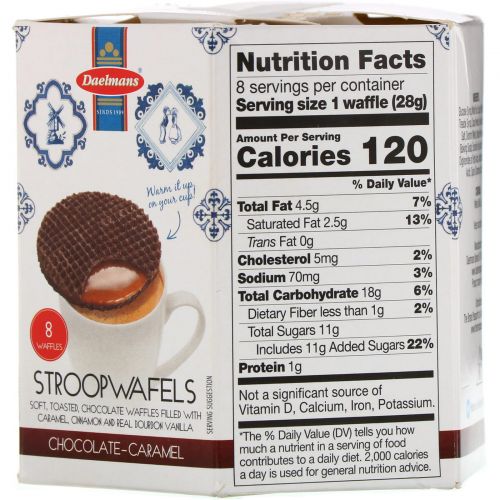 Daelmans, Stroopwafels, Chocolate-Caramel, 8 Waffles, 7.90 oz (224 g)