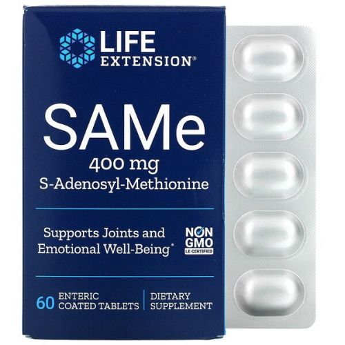 Life Extension, SAMe, 400 mg, 60 Enteric Coated Tablets