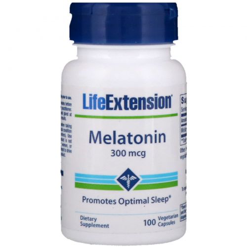 Life Extension, Мелатонин 100 овощных капсул