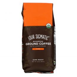 Four Sigmatic, Кофейно-грибная смесь, помол темной обжарки, 12 унц. (340 г)