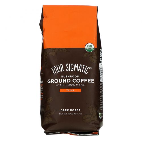 Four Sigmatic, Кофейно-грибная смесь, помол темной обжарки, 12 унц. (340 г)