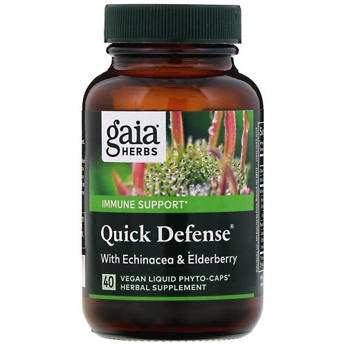 Gaia Herbs, Быстрая оборона, 40 жидких фито-капсул