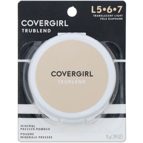 Covergirl, TruBlend, компактная минеральная пудра, оттенок «Прозрачный светлый», 11 г (0,39 унции)