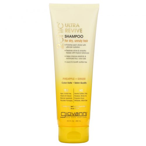 Giovanni, 2chic, Ultra-Revive Shampoo, for Dry, Unruly Hair, Pineapple & Ginger, 8.5 fl oz (250 ml)