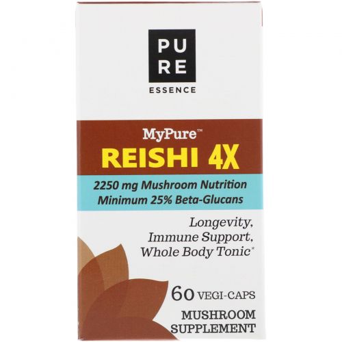 Pure Essence, MyPure, Reishi 4X, 60 Vegi-Caps