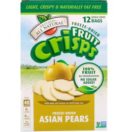 Brothers-All-Natural, Asian Pears Fruit-Crisps, 12 Half Cup Bags , 4.23 oz (120 g)