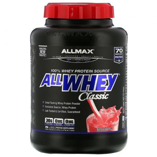 ALLMAX Nutrition, AllWhey Classic, 100% Whey Protein, Strawberry, 5 lbs (2.27 kg)