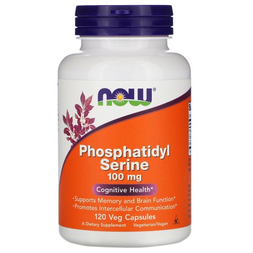 Now Foods, Фосфатидилсерин, 100 мг, 120 капсул