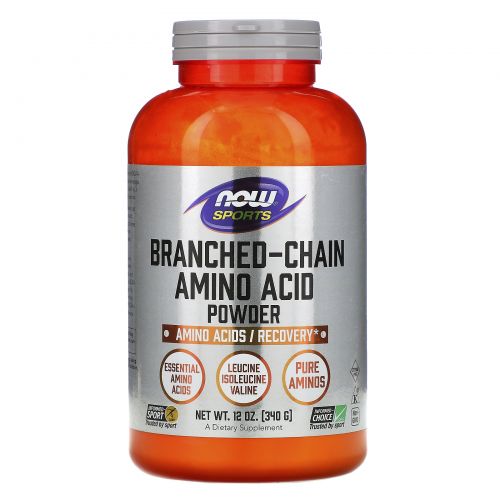 Now Foods, Sports, порошок аминокислот с разветвленной цепью, 340 г