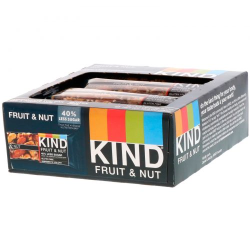 KIND Bars, Фруктовые батончики KIND с орехами, фруктово-ореховое наслаждение, 12 батончиков по 1,4 унции (40 г) каждый