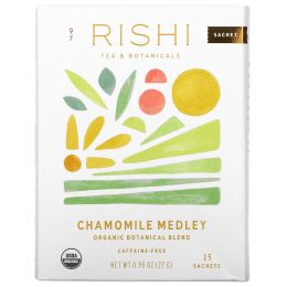Rishi Tea, Органический травяной чай, смесь с ромашкой, без кофеина, 15 пакетиков, 1,22 унции (34,5 г)