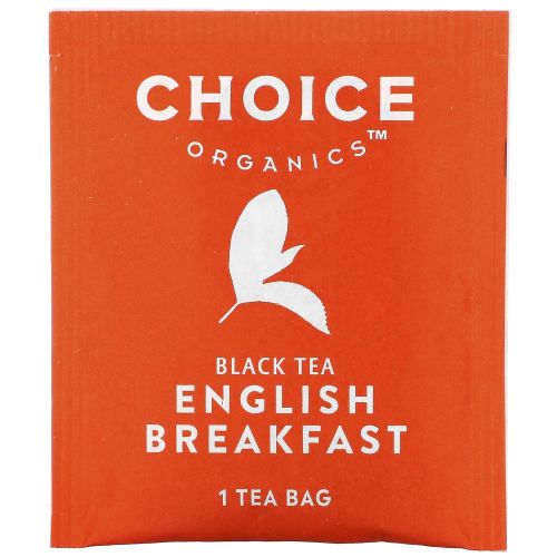 Choice Organic Teas, Органический, Английский завтрак, черный чай, 16 чайных пакетиков, 1,1 унции (32 г)