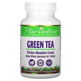 Paradise Herbs, Yellow Mountain Зеленый чай 120 овощных капсул