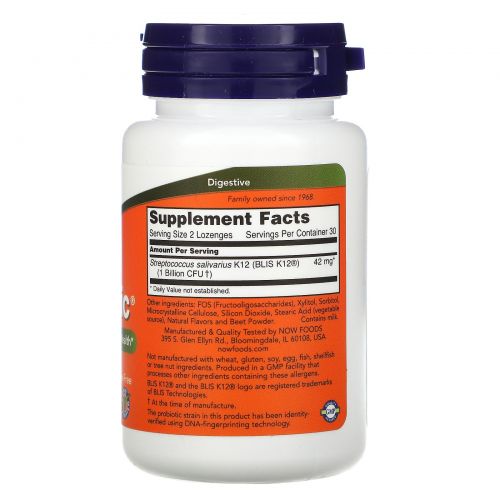 Now Foods, OralBiotic, 60 таблеток для рассасывания