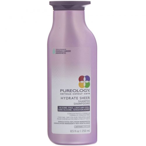 Pureology, Serious Colour Care, Hydrate Sheer, увлажняющий шампунь для окрашенных волос, 250 мл