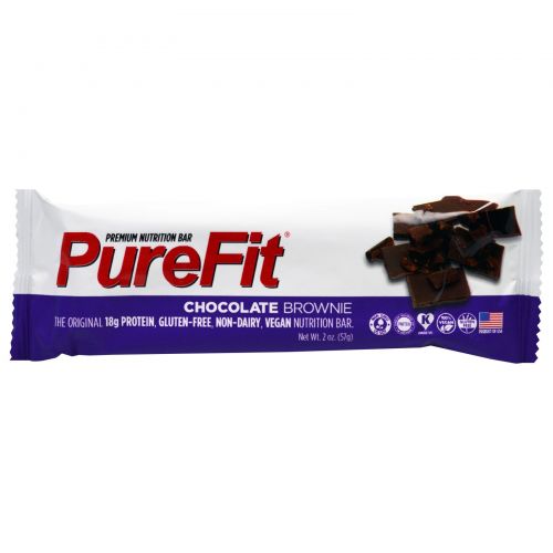 Pure Fit Bars, Premium Nutrition Bars, "Chocolate Brownie" Батончики, 15 штук по 2 унции (57 г) каждая