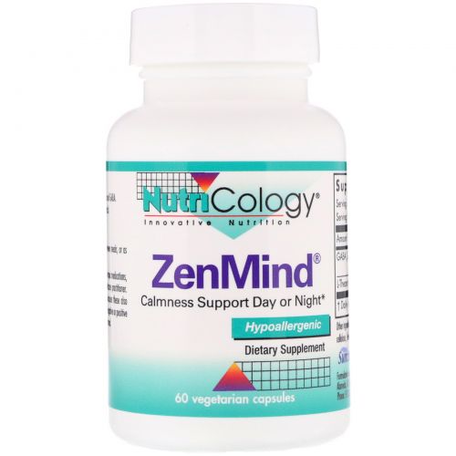 Nutricology, Пищевая добавка ZenMind, 60 растительных капсул