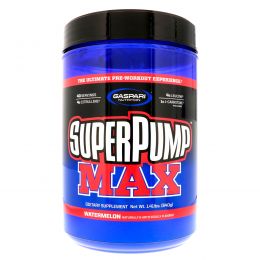 Gaspari Nutrition, SuperPump Max, лучшая добавка для приема перед тренировкой, арбуз, 1,41 фунта (640 г)