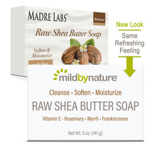 Mild By Nature, Raw Shea Butter, Bar Soap, with Vitamin E, Rosemary, Myrrh & Frankincense, 5 oz (141 g)