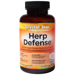 Crystal Star, Herp Defense (защита от герпеса), 60 вегетарианских капсул