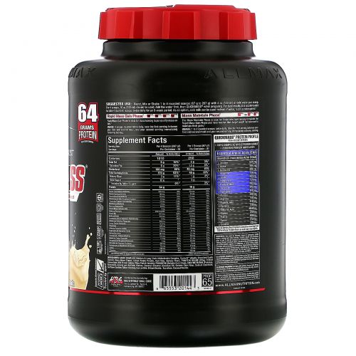 ALLMAX Nutrition, QuickMass Loaded, Rapid Mass Gain Catalyst, Vanilla, 95 oz (2.7 kg)