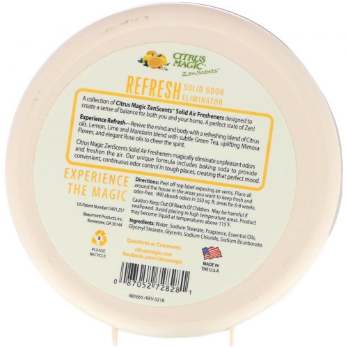 Citrus Magic, ZenScents, Refresh, 7 oz (198 g)