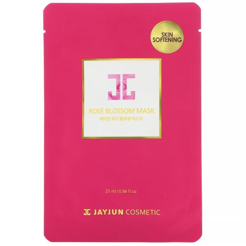 Jayjun Cosmetic, Rose Blossom Mask, 1 Sheet, 0.84 fl oz (25 ml)