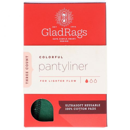 GladRags, Гигиенические прокладки многоразового использования, 3 прокладки