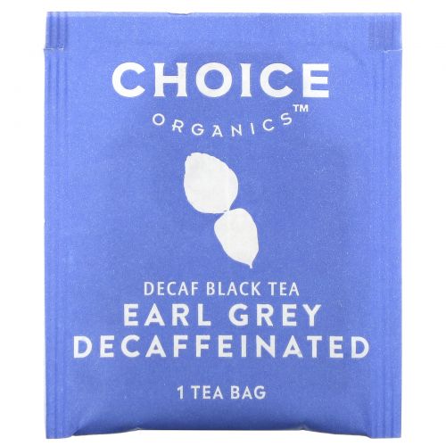 Choice Organic Teas, Органический чай Эрл Грей без кофеина, черный чай без кофеина, 16 пакетиков, 1,1 унции (32 г)