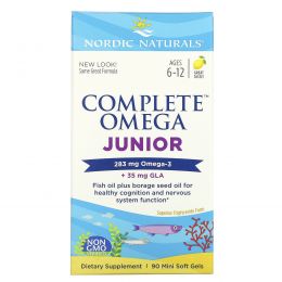 Nordic Naturals, Полный омега комплекс для детей, с лимоном, 500 мг, 90 жевательных гелевых капсул