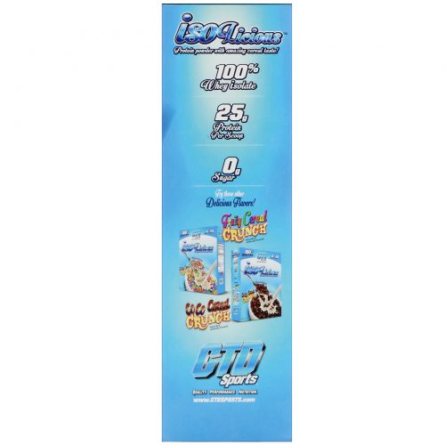 CTD Sports, Isolicious порошок протеина, хрустящие хлопья с корицей, 1,6 ф (720 г)