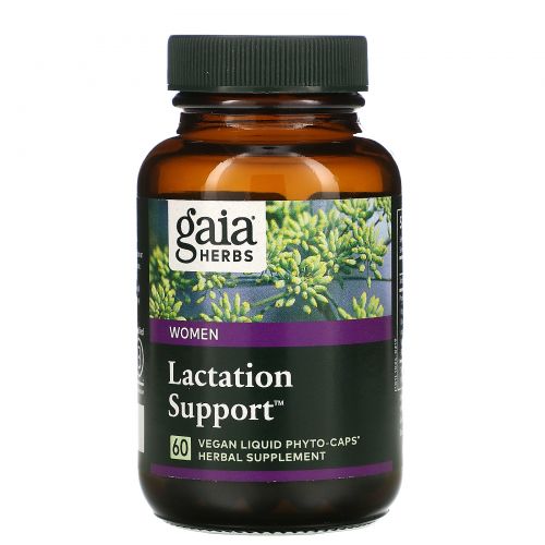 Gaia Herbs, SystemSupport, Lactate Support, поддержка лактации, 60 жидкостных растительных фитокапсул