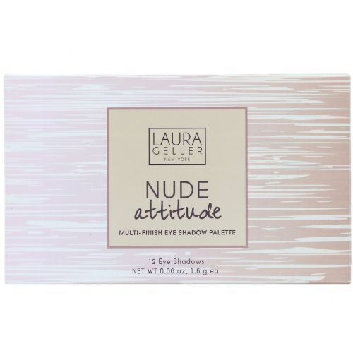 Laura Geller, Nude Attitude, палетка теней разных текстур, 12 оттенков