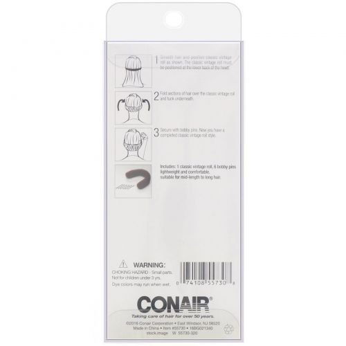 Conair, Набор для создания классического винтажного пучка, 7 шт.