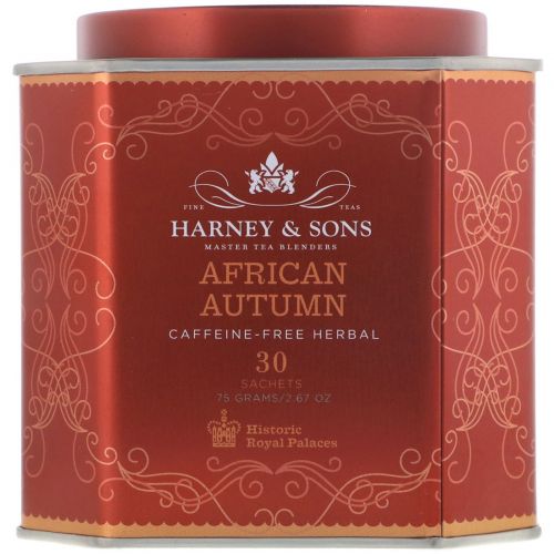 Harney & Sons, African Autumn, Caffeine-Free Herbal Tea, 30 Sachets, 2.67 oz (75 g)