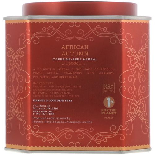 Harney & Sons, African Autumn, Caffeine-Free Herbal Tea, 30 Sachets, 2.67 oz (75 g)