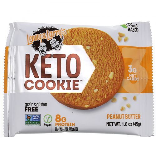 Lenny & Larry's, Keto Cookies, печенье для кетодиеты, со вкусом арахисовой пасты, 12 шт. по 45 г (1,6 унции)