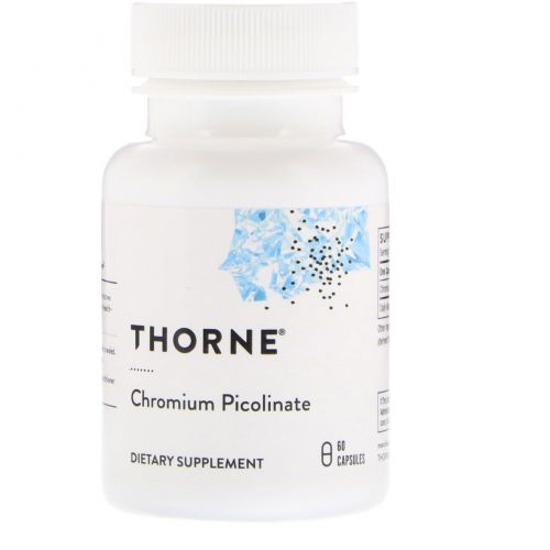 Thorne Research, Пиколинат хрома, 60 капсул на растительной основе