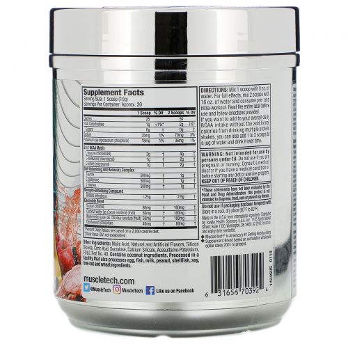 Muscletech, Performance Series, Amino Build, Next Gen, Fruit Punch, 9.83 oz (279 g)