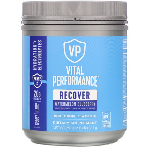 Vital Proteins, Performance, RecoveryWave, арбуз и голубика, 803 г (28,3 унции)