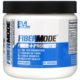 EVLution Nutrition, FiberMode, Fiber + Probiotics, Unflavored, 6.98 oz (198 g)