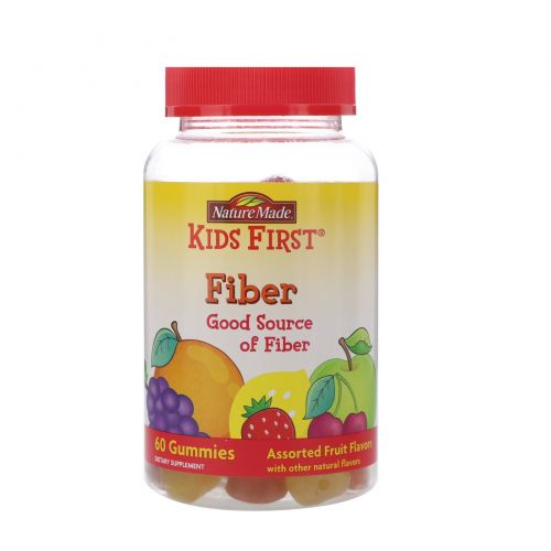 Nature Made, Kids First, Fiber Gummies, Assorted Fruit Flavors, 60 Gummies