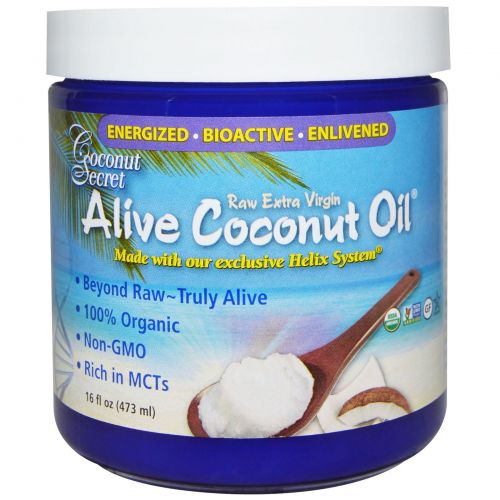 Coconut Secret, Alive Coconut Oil, Raw, Extra Virgin, Organic, 16 fl oz (473 ml)