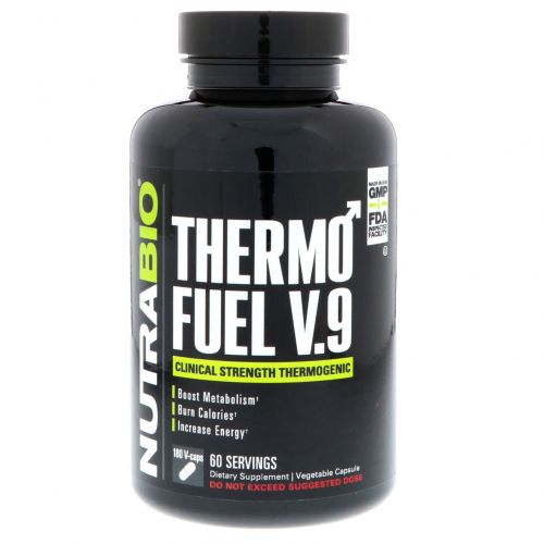 NutraBio Labs, ThermoFuel V9 for Men,180 Vegtable Capsules