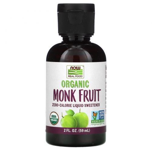 Now Foods, Organic Monk Fruit, Liquid Sweetener, 2 fl oz (59 ml)