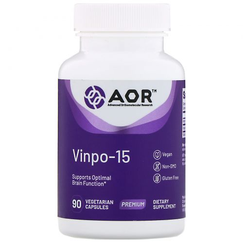 Advanced Orthomolecular Research AOR, Vinpo·15, 90 растительных капсул